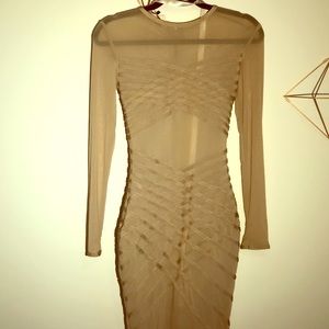 House of CB. Eliana taupe dress. New with TAGS. S